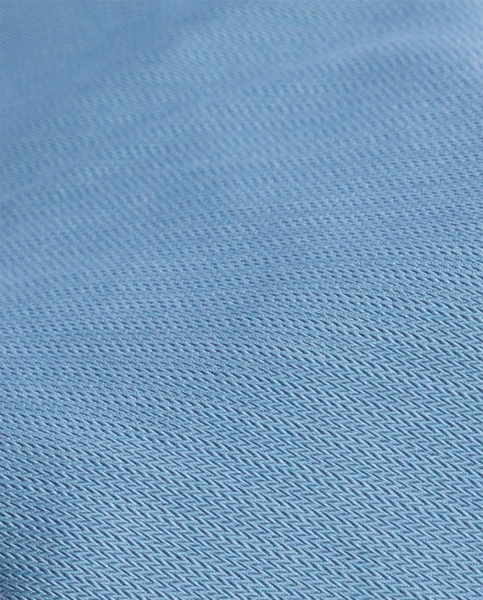 Gravata de Seda - Cor Sólida Azul-2