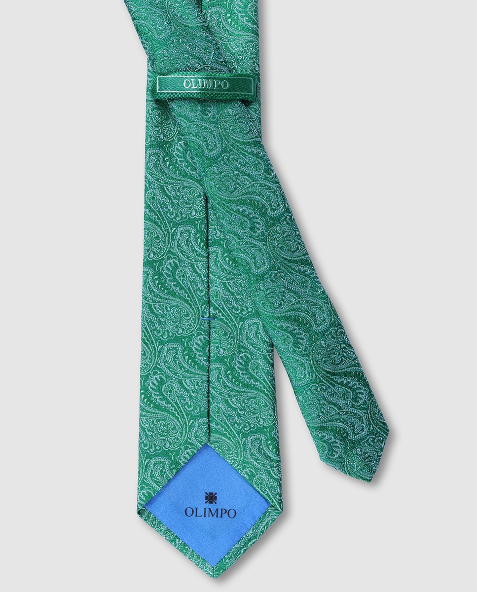 Gravata de Seda Premium Verde-2