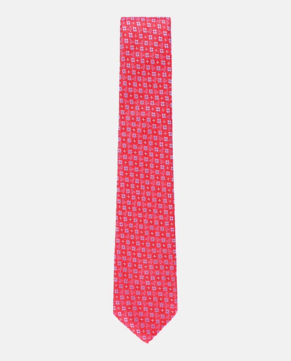 Imagen 0 de Corbata seda jacquard hombre Rojo