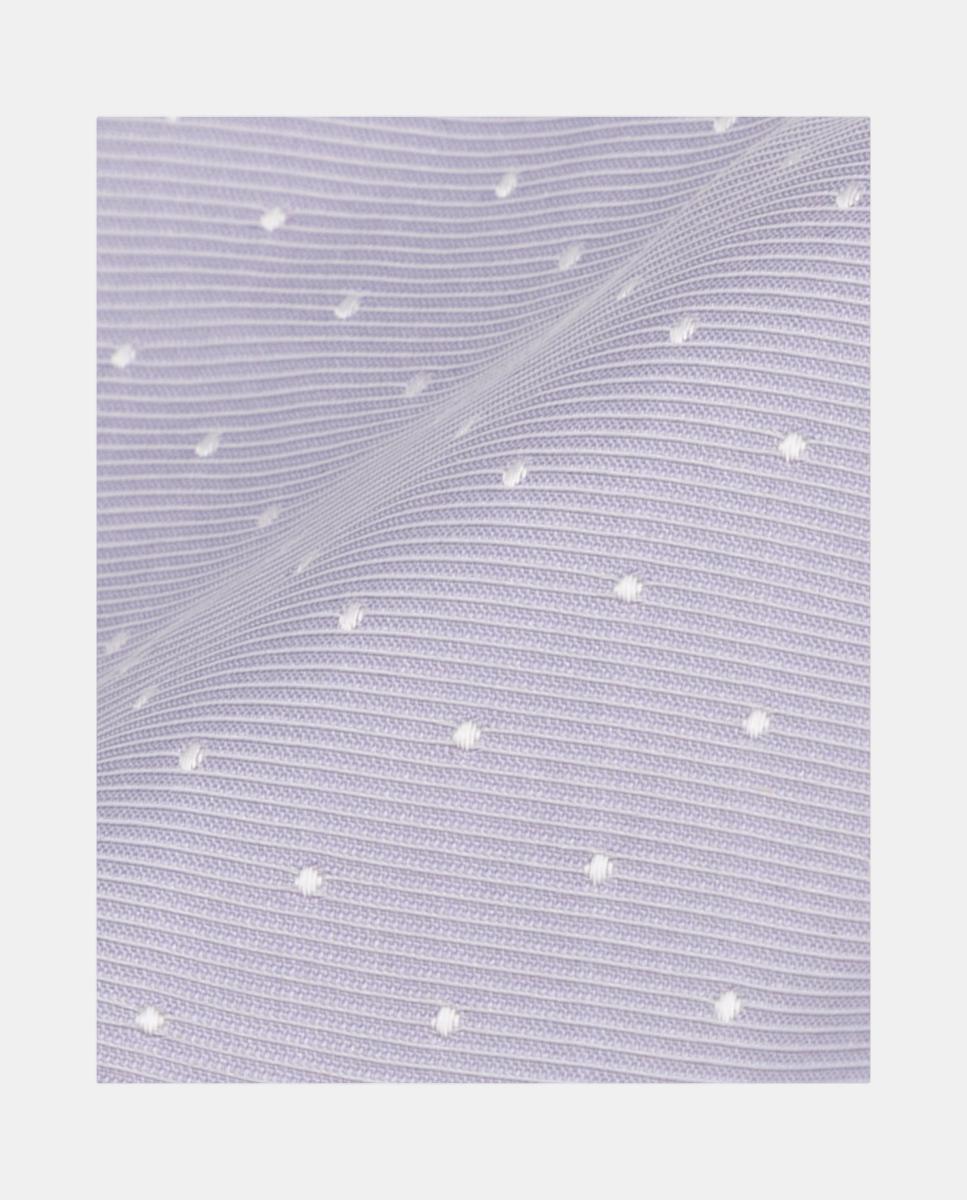 Gravata de Seda com Estampado às Bolinhas Roxo-2
