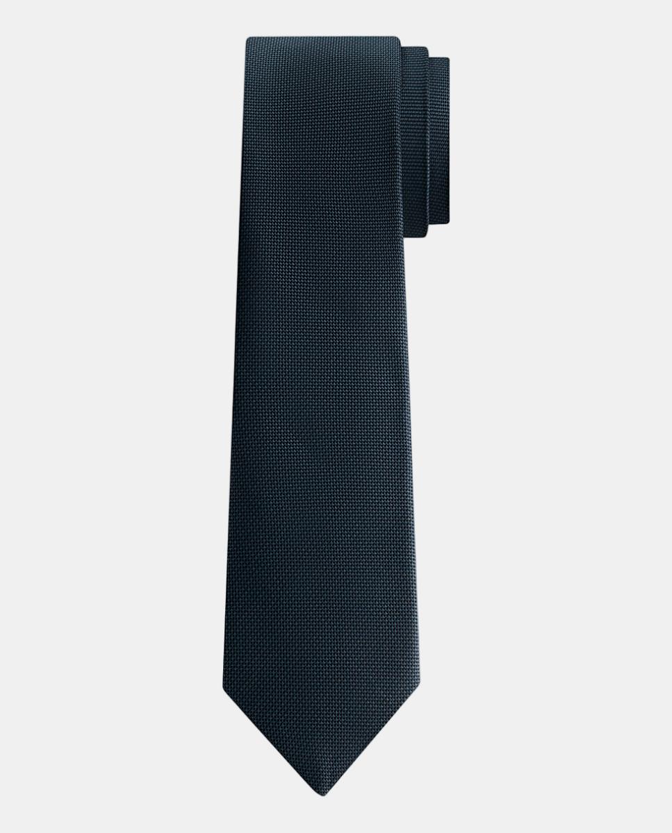 Imagen 1 de Corbata de hombre de seda con microestructura a tono. Azul