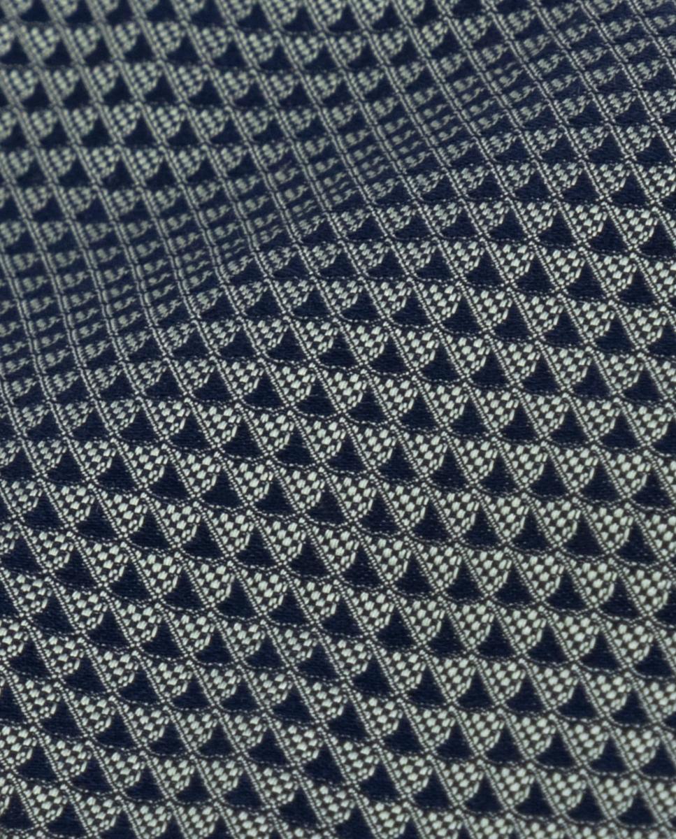 Gravata de Seda com Micro Estampado Geométrico Verde-claro-2