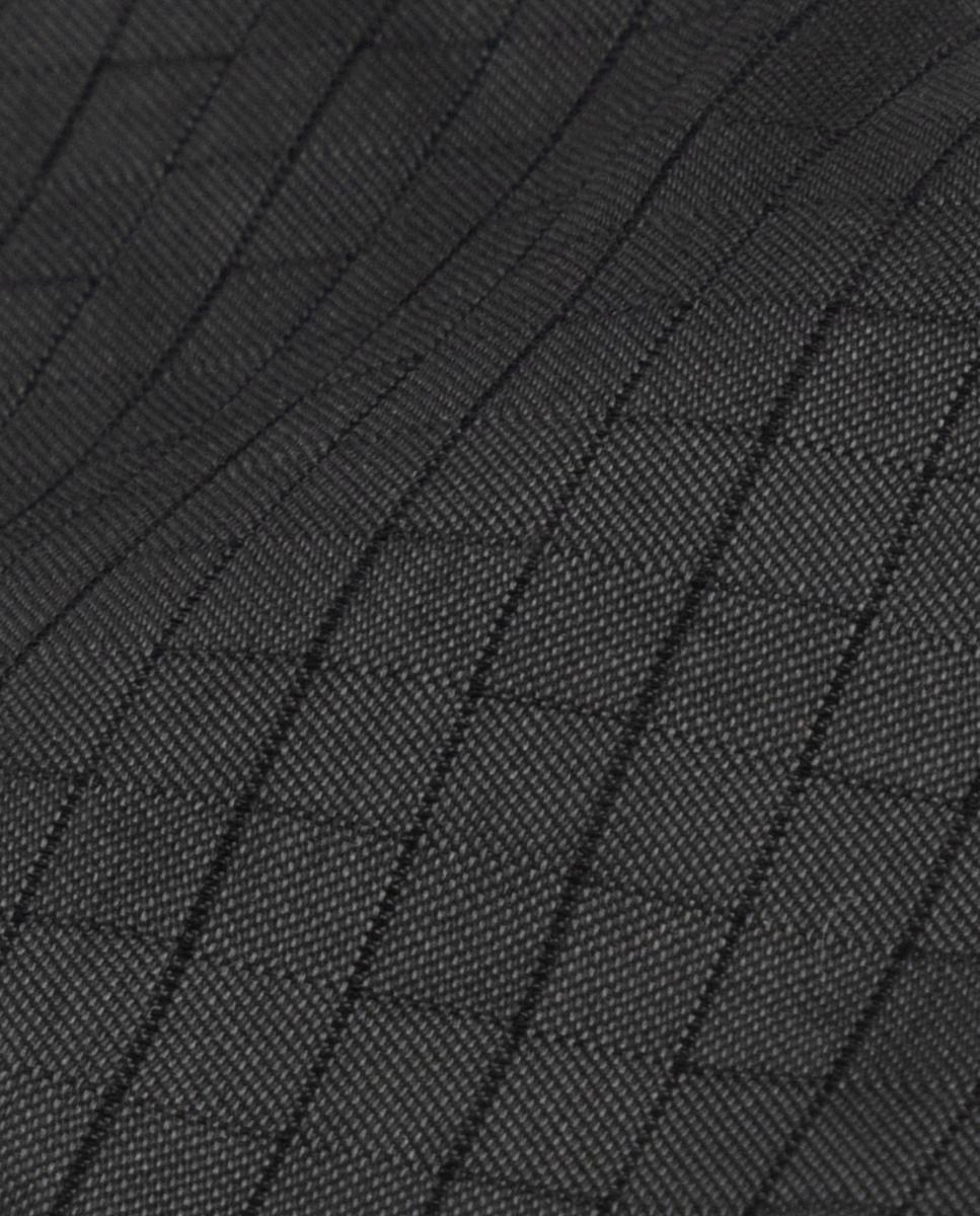 Gravata com Estampado Geométrico de Seda Preto-2