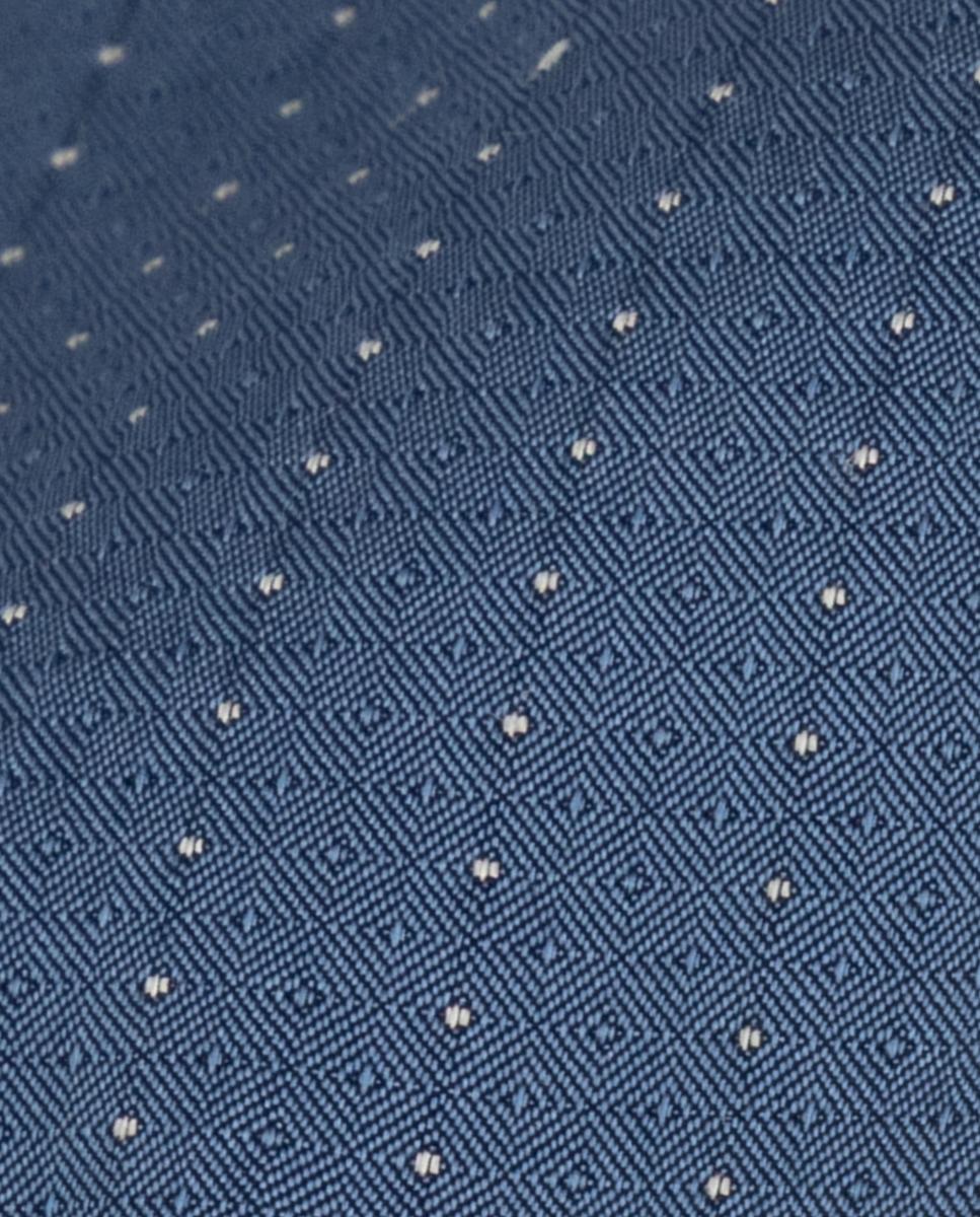 Gravata com Seda e Micro Estrutura. Azul-2