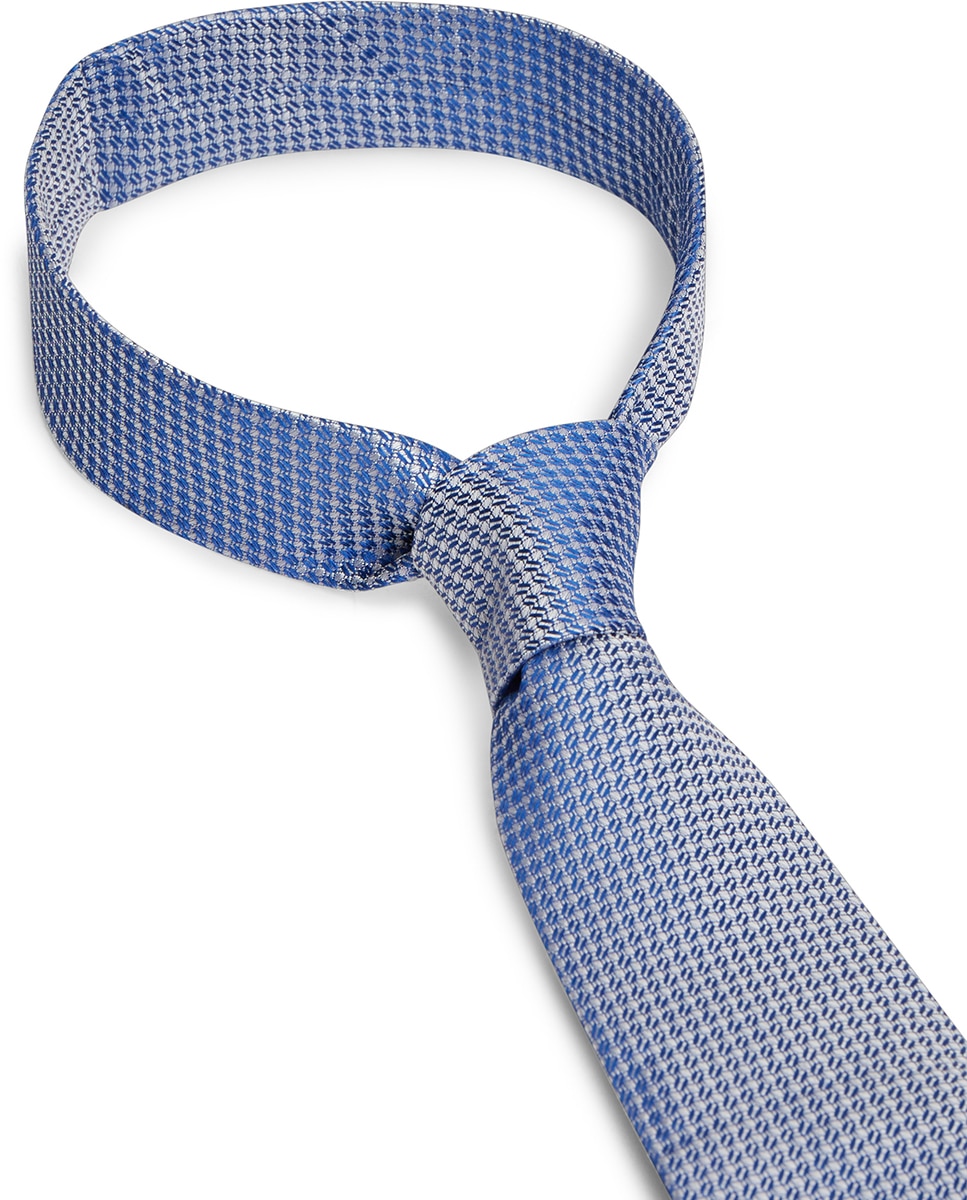 Gravata com Micro Estampado - Azul Azul-3