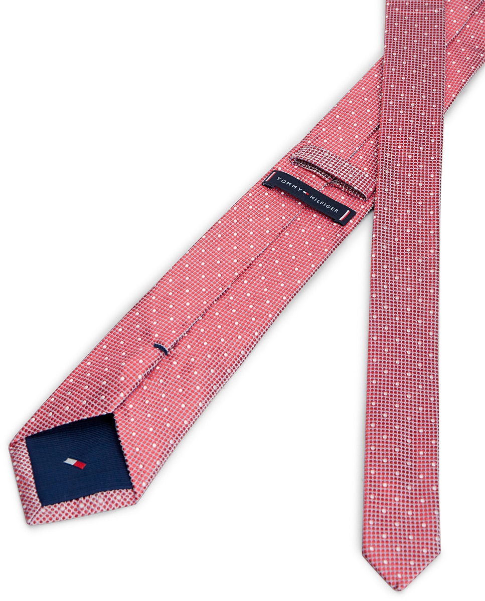 Gravata com Estampado às Bolinhas - Vermelho Vermelho-2