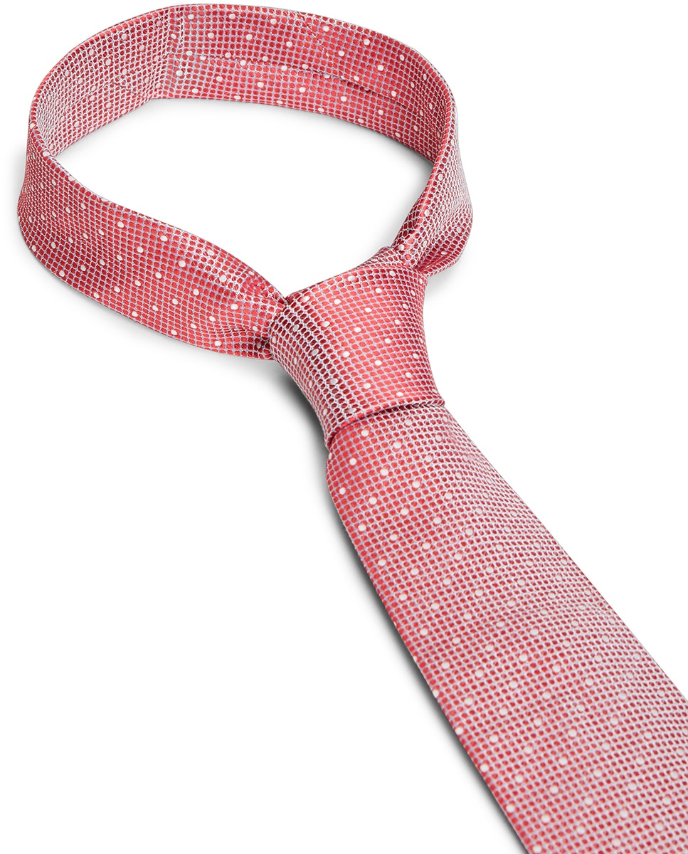 Gravata com Estampado às Bolinhas - Vermelho Vermelho-3
