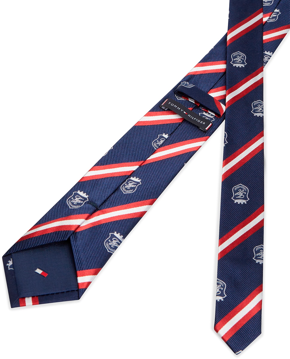 Gravata com Estampado às Riscas - Azul-Marinho Azul-marinho-3