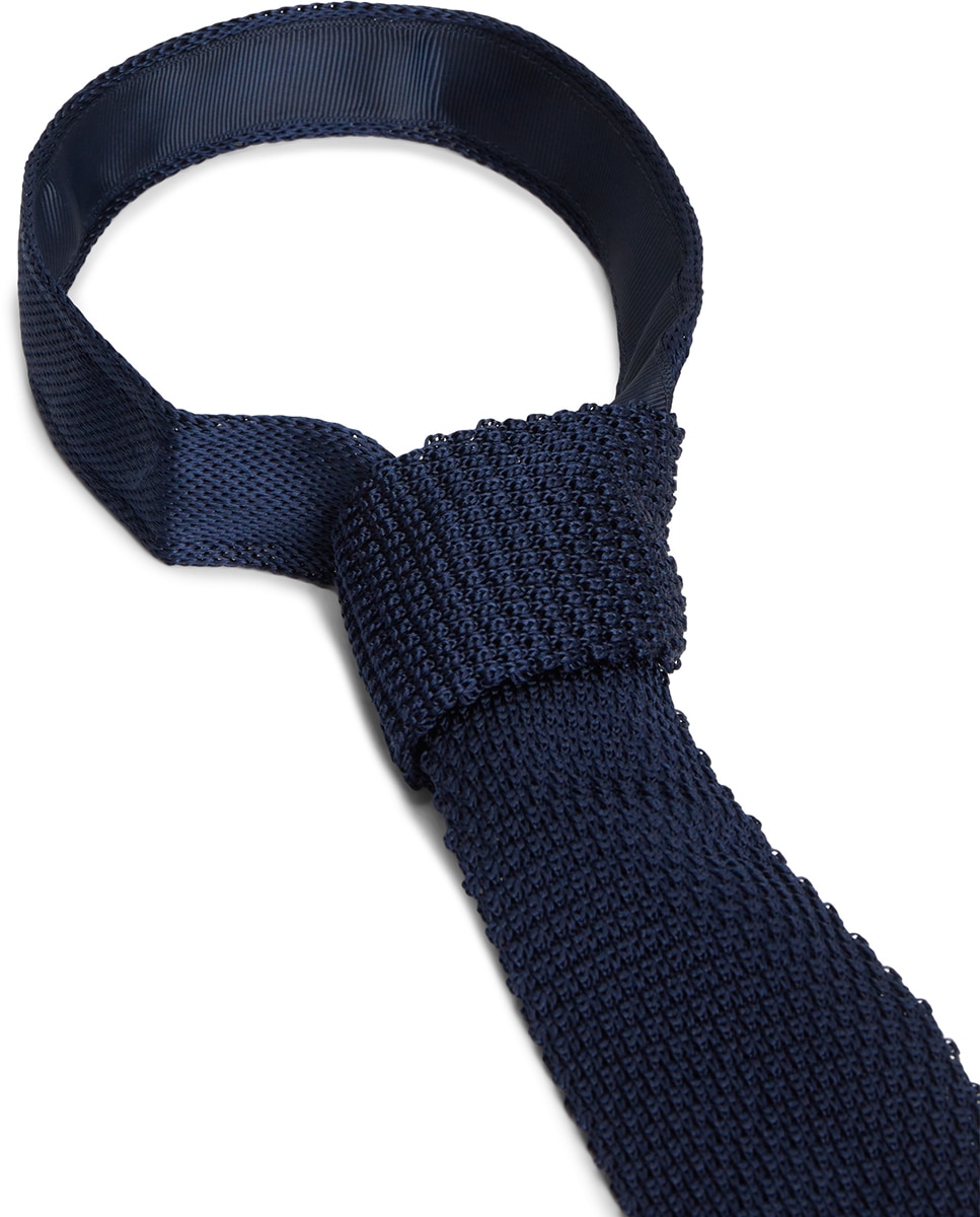 Gravata com Efeito de Malha - Azul-Marinho Azul-marinho-3