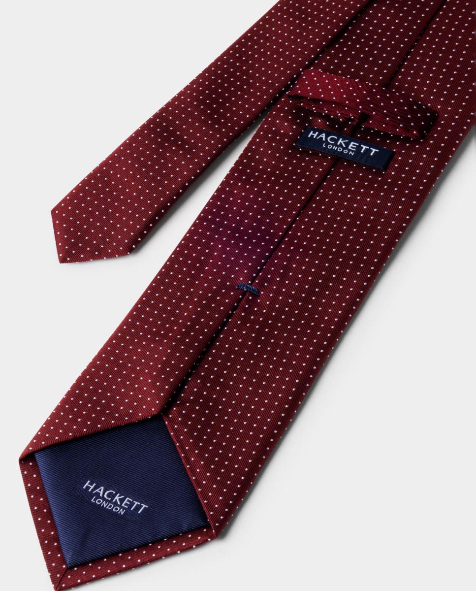 Gravata de Seda às Bolinhas. Vermelho-3