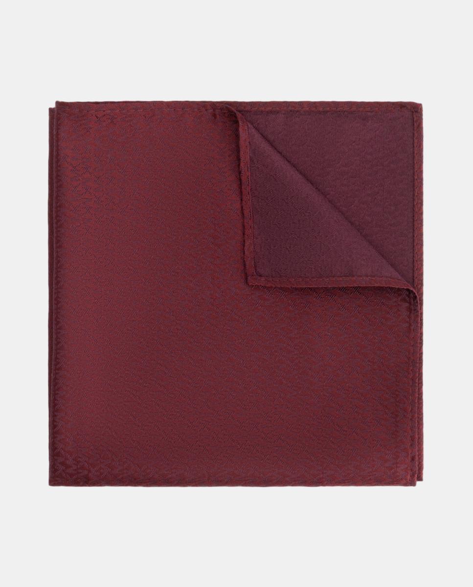 Caixa de Presente com Gravata Lisa e Lenço com Logótipo em Monograma Vermelho-2