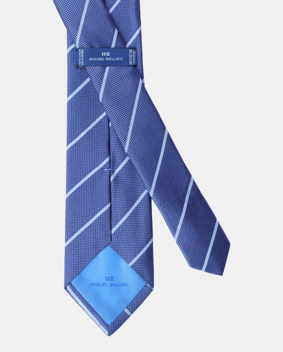 Gravata de Seda Azul-2