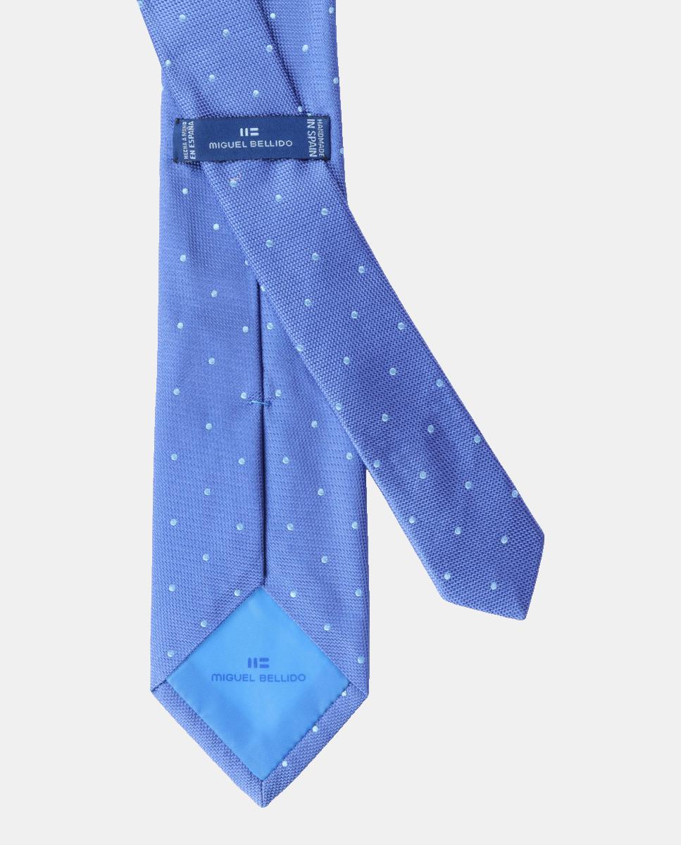 Gravata de Seda Azul-2
