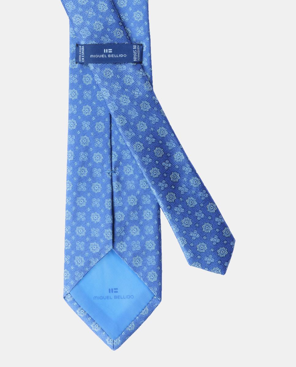Gravata de Seda Azul-2