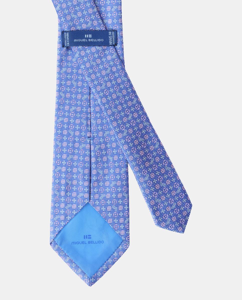 Gravata de Seda Azul-2