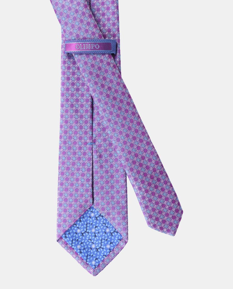Gravata de Seda Jacquard Roxo-2