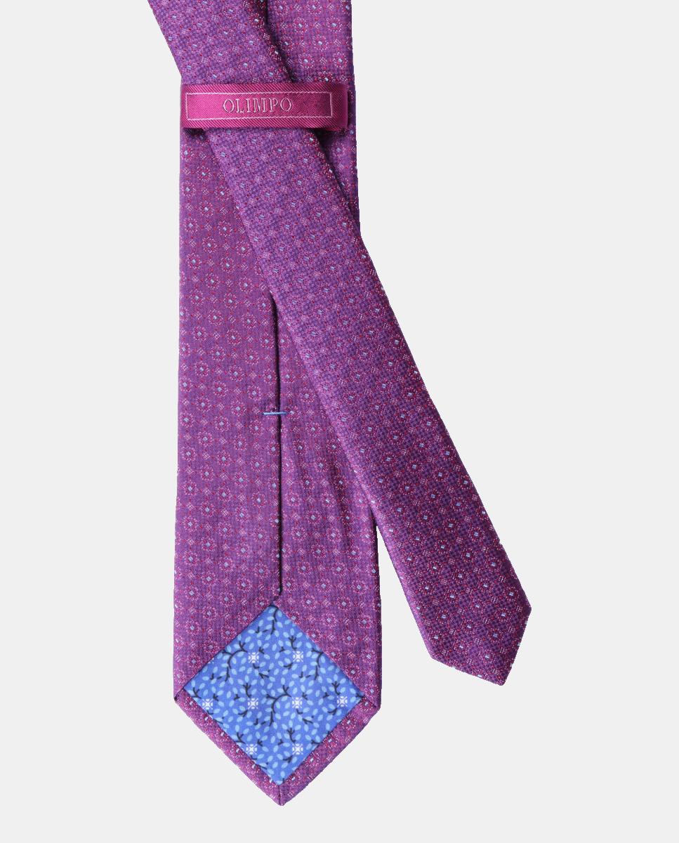 Gravata de Seda Jacquard Roxo-2