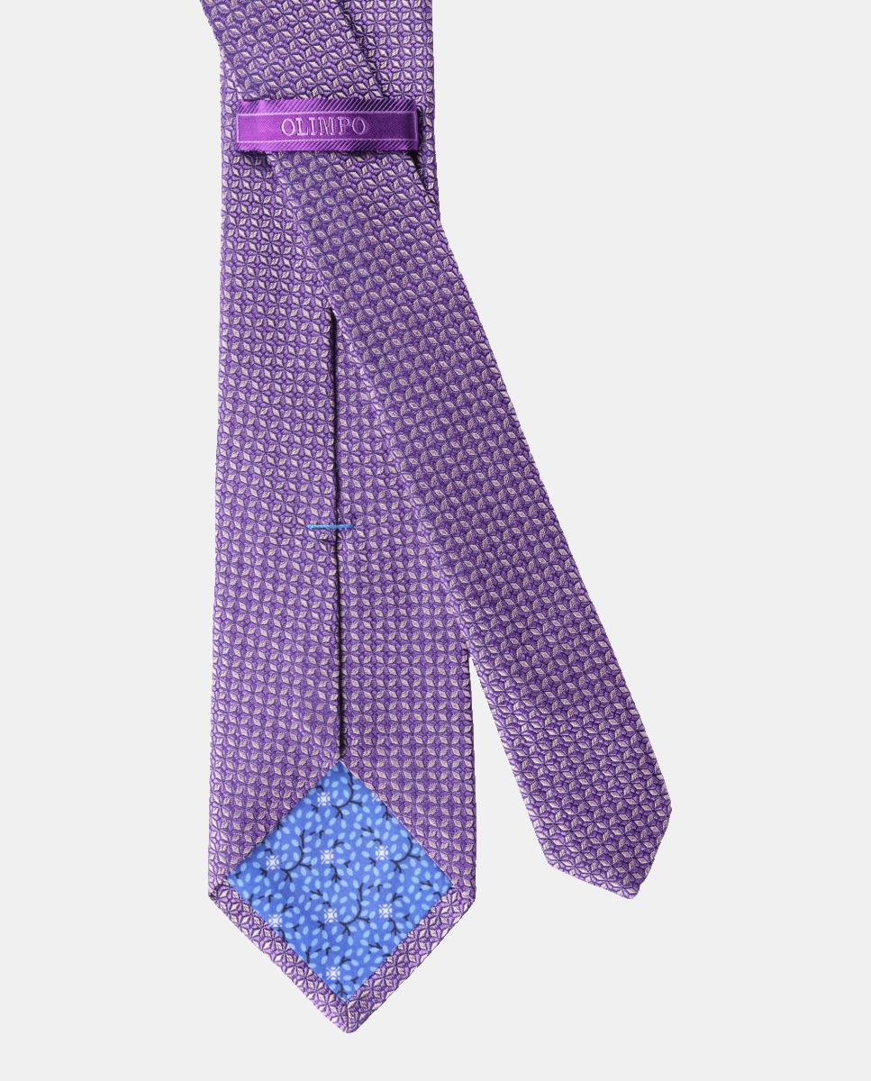 Gravata de Seda Jacquard Roxo-2