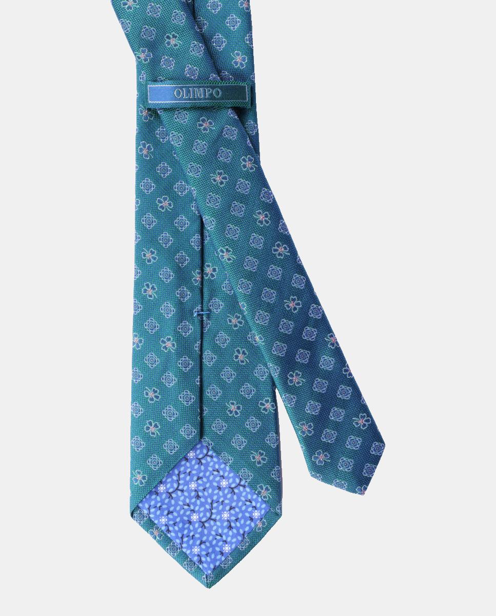 Gravata de Seda Jacquard Verde-2