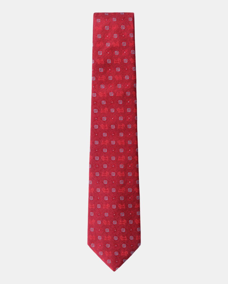 Imagen 0 de Corbata seda jacquard hombre Rojo