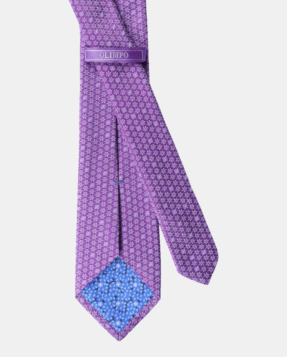 Gravata de Seda Jacquard Roxo-2