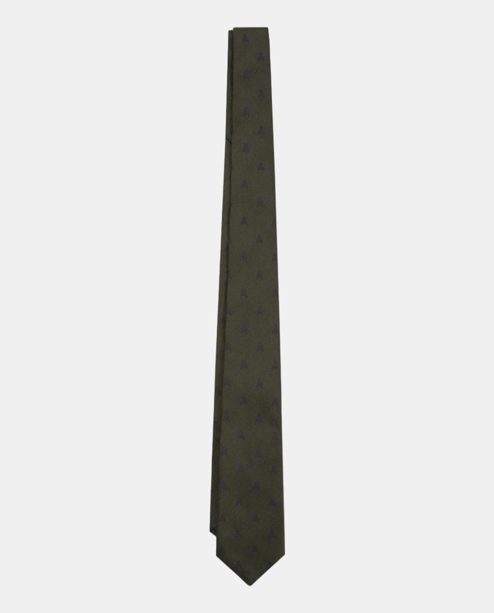 Corbata seda calaveras de hombre - Scalpers - Verde Verde-3