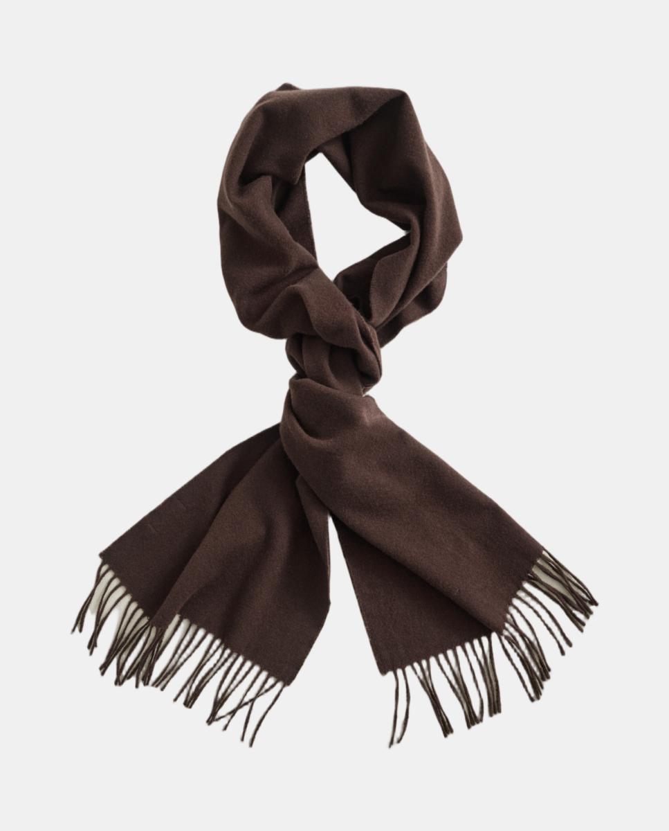 Bufanda de lana con flecos - Gant - Marrón oscuro Marrón oscuro-3