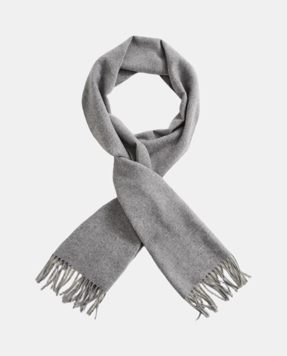 Bufanda de lana con flecos - Gant - Gris claro Gris claro-3