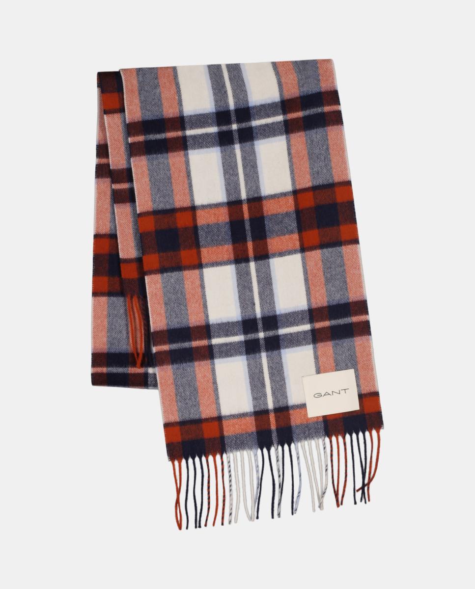 Bufanda de lana merino con diseño de cuadros - Gant - Multicolor Multicolor-2