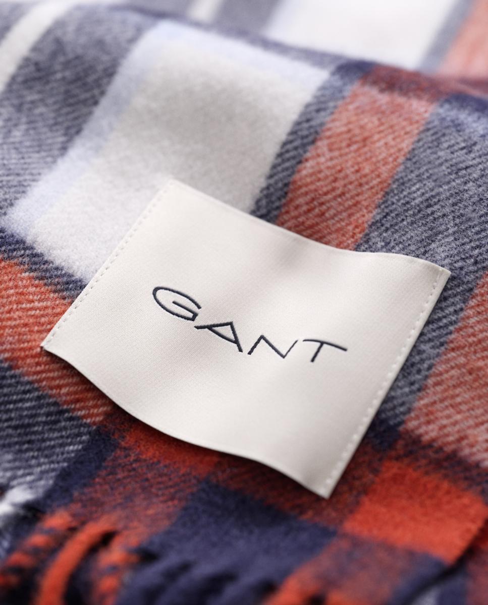 Bufanda de lana merino con diseño de cuadros - Gant - Multicolor Multicolor-5