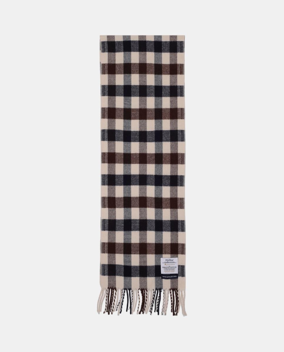 Imagen 4 de Bufanda 100% lana con diseño de cuadros grandes y flecos - AQUASCUTUM - Multicolor Multicolor