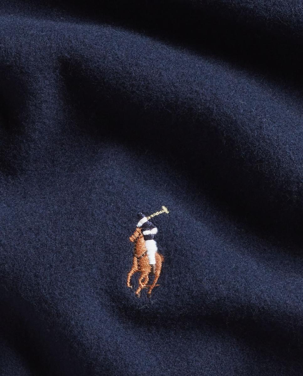 Bufanda de lana virgen con flecos en Hunter Azul marino - Polo Ralph Lauren - Azul Azul-2