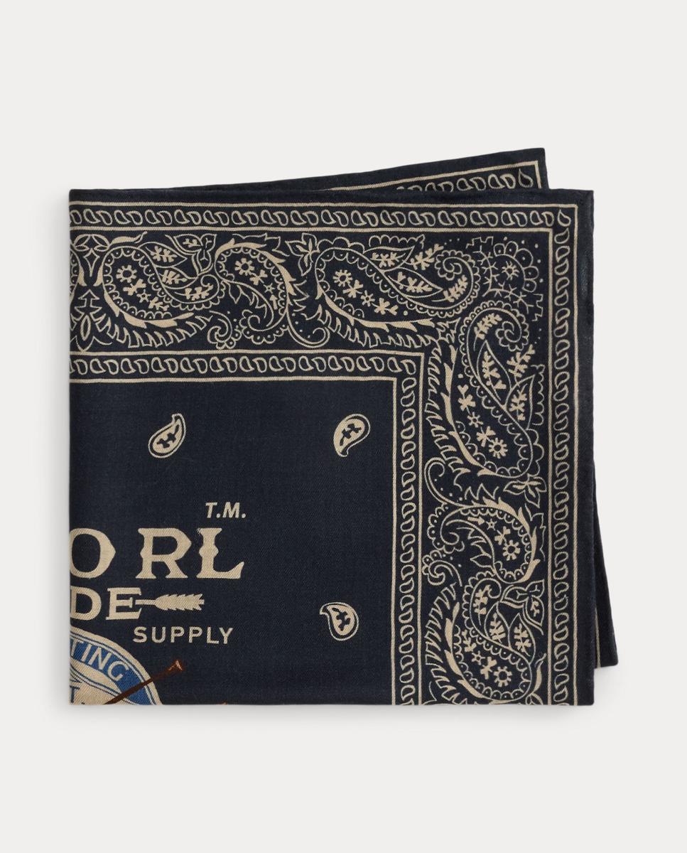 Bandana de hombre de lana con logo - Polo Ralph Lauren - Azul Azul-2