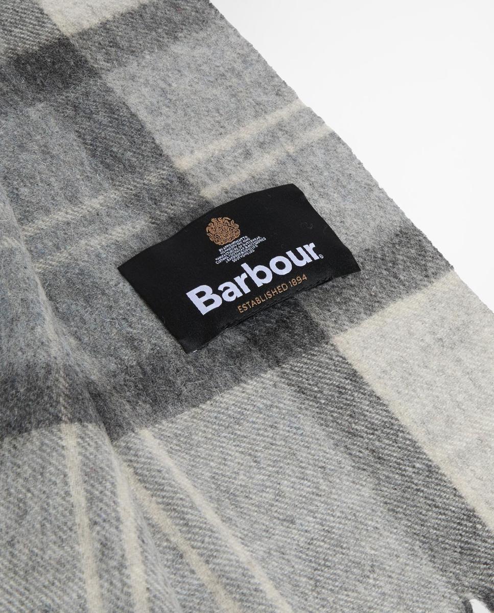 Bufanda tartán en mezcla de lana y cashmere - Barbour - Gris Gris-4
