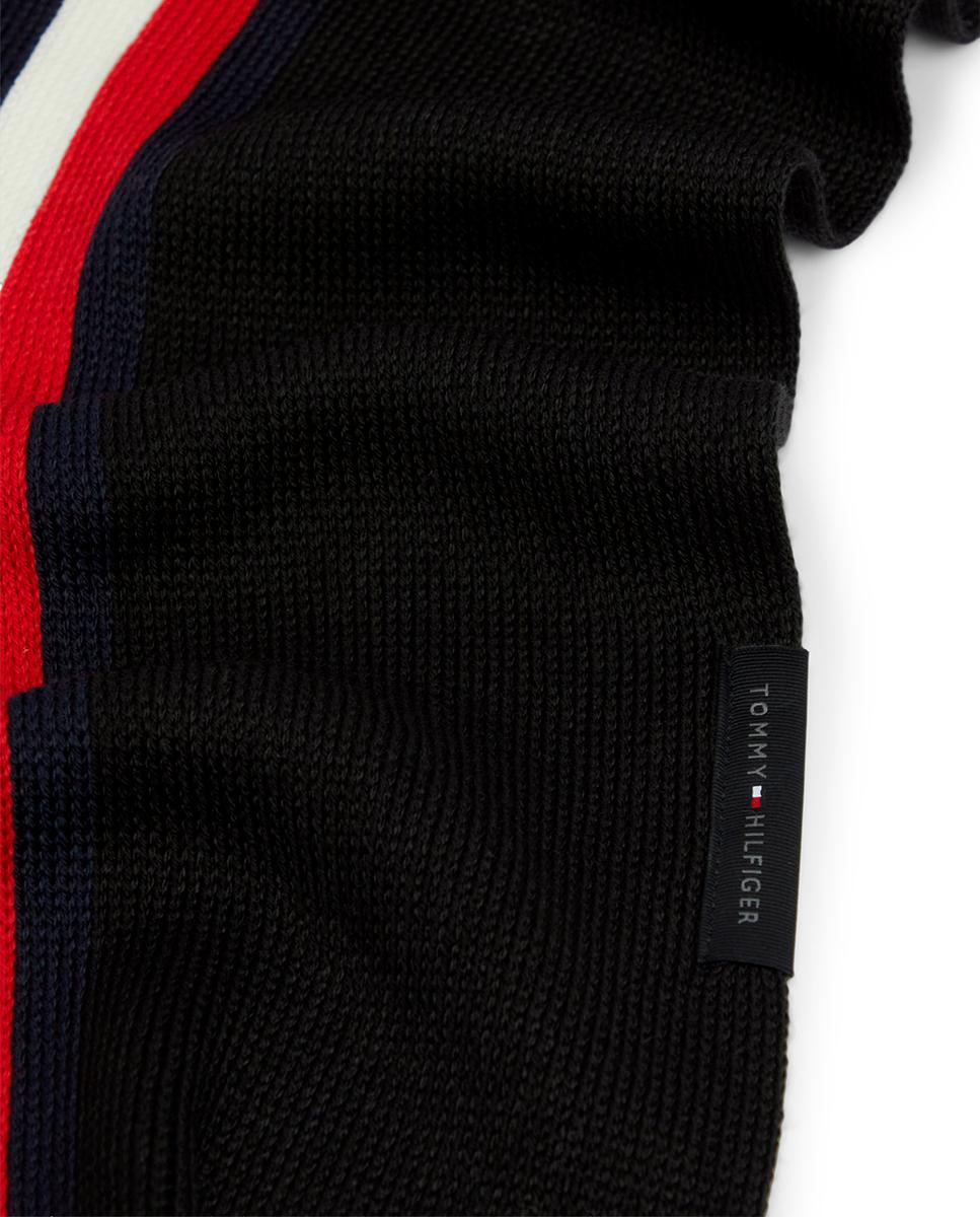Bufanda de lana con detalle corporativo de hombre. - Tommy Hilfiger - Negro Negro-2