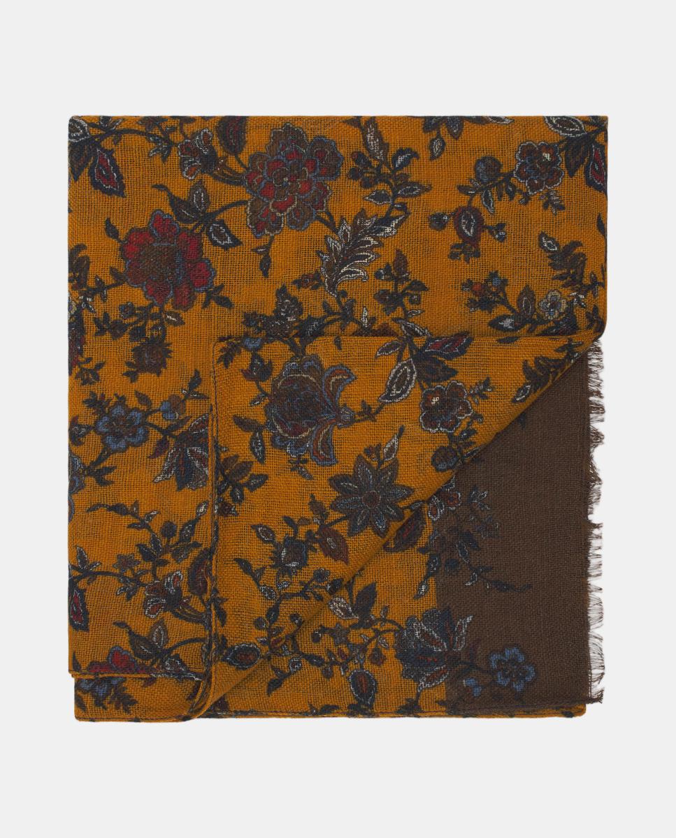 Imagen 0 de Foulard estampado lana de hombre Naranja