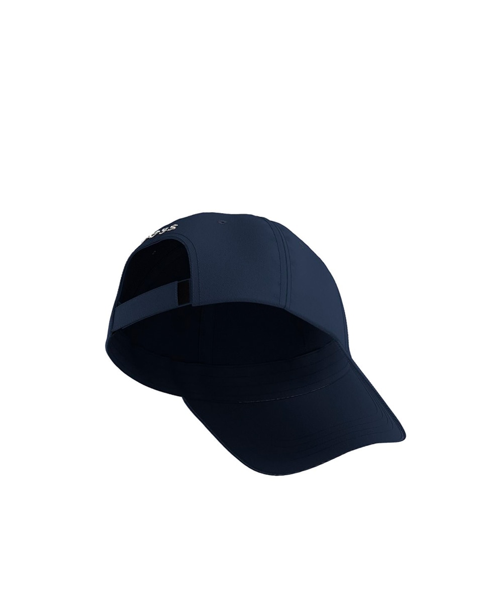 Boné de 6 Painéis de Algodão e Sarja Azul-2