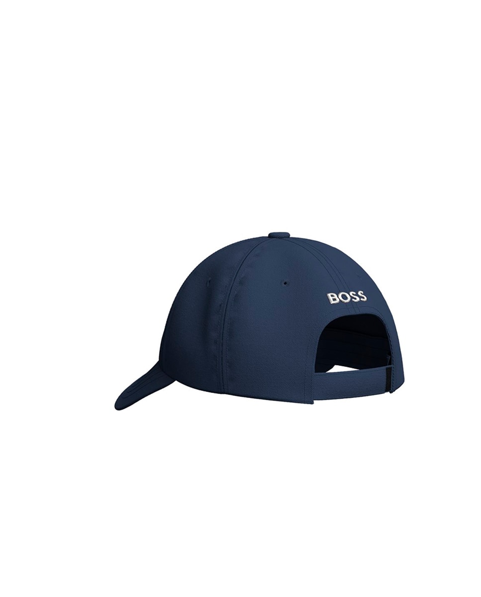 Boné de 6 Painéis de Algodão e Sarja Azul-3