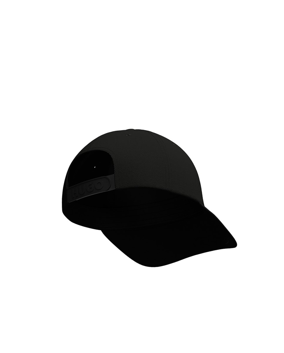 Boné Ligeiro de Algodão com Bordado Preto-2