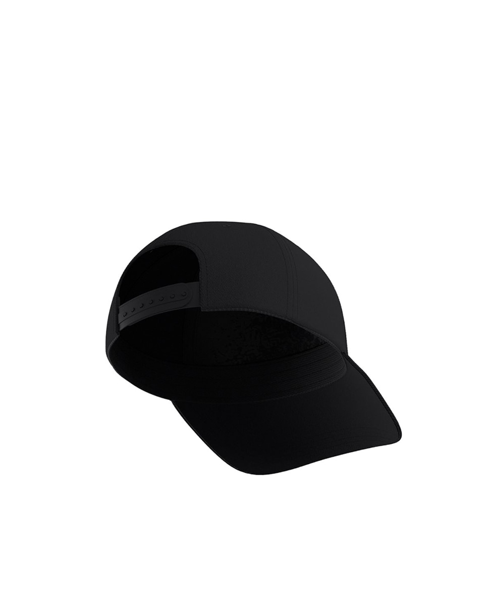 Boné Ligeiro de Algodão com Bordado Preto-2