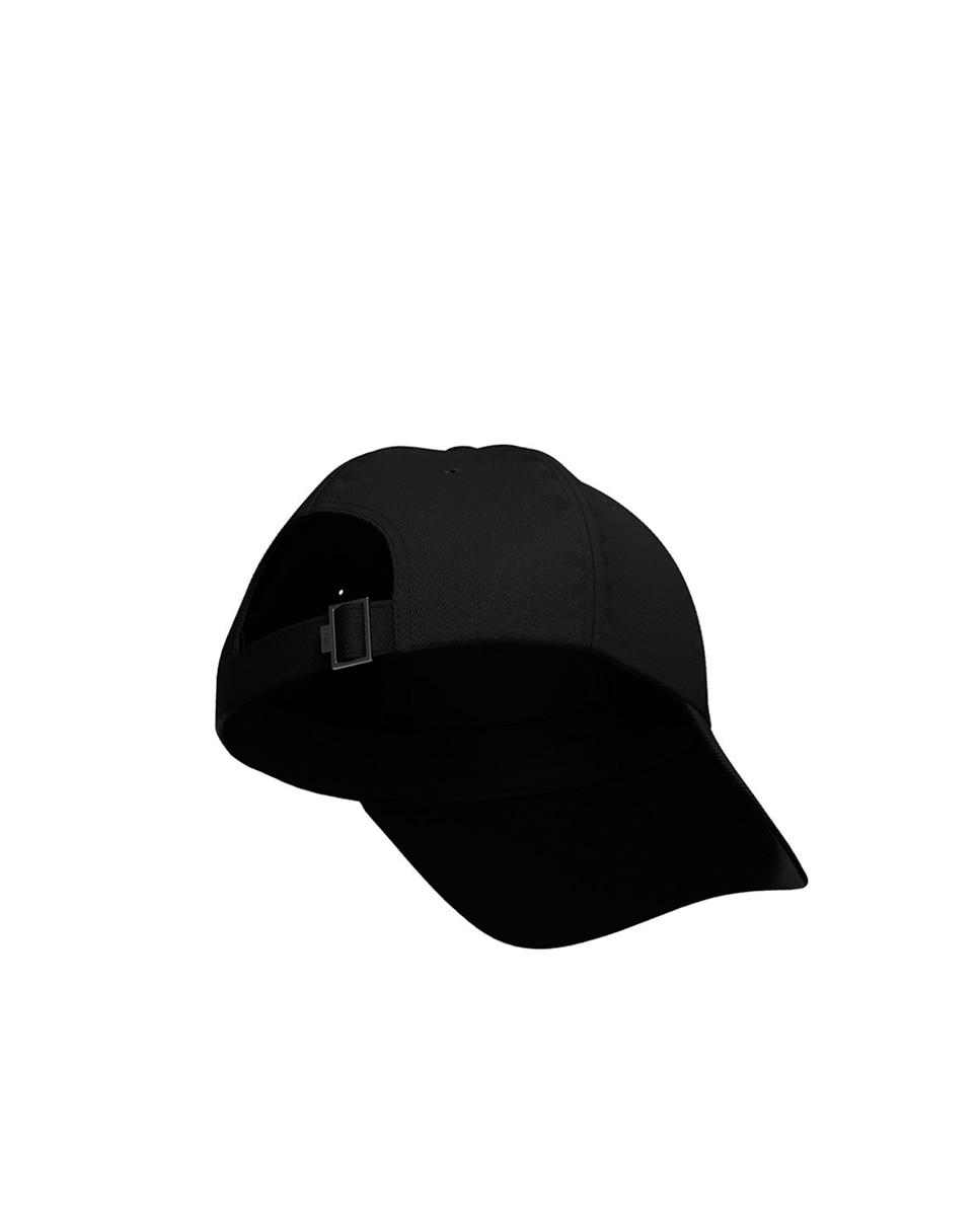 Boné Ligeiro de Algodão com Bordado. Preto-2
