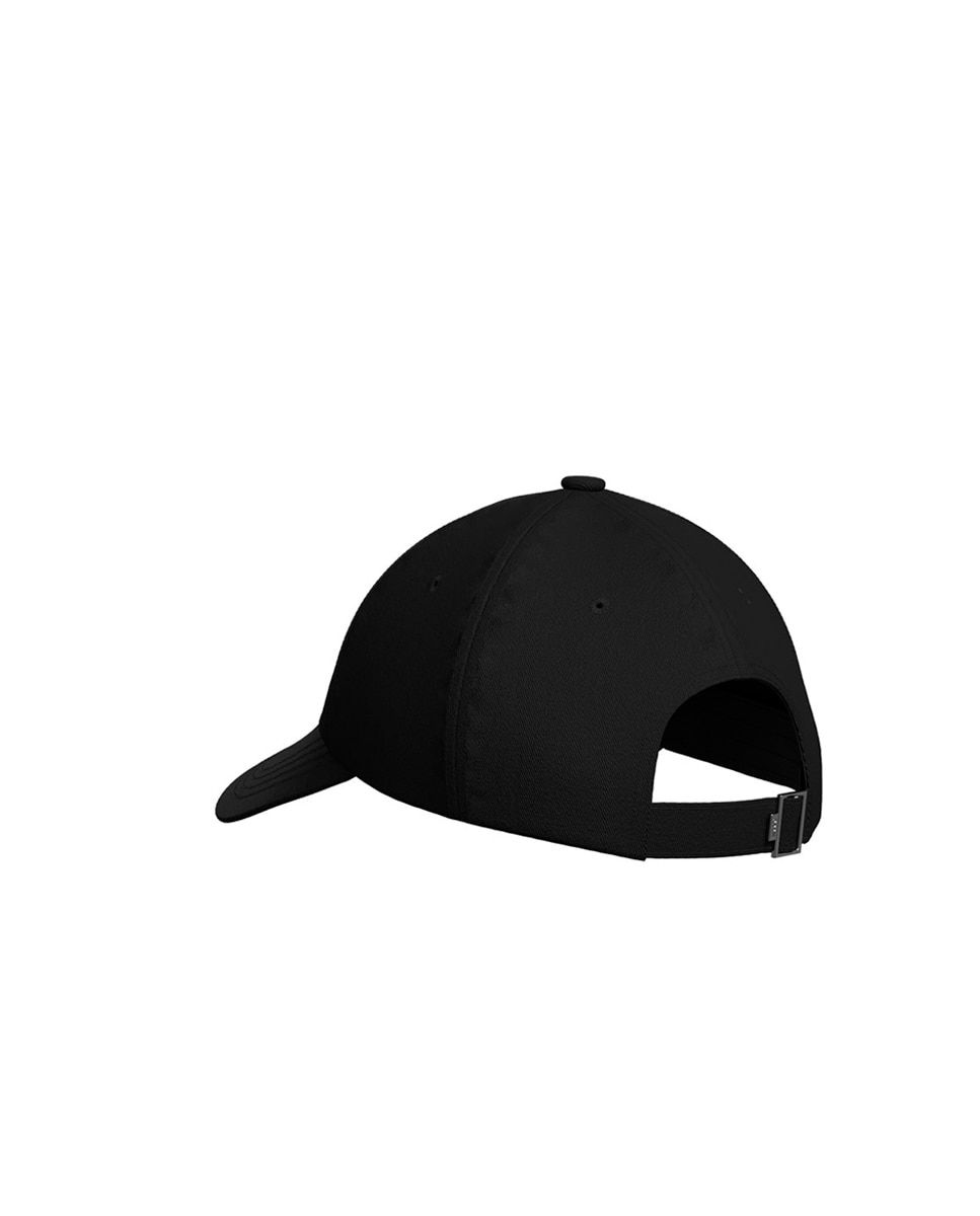 Boné Ligeiro de Algodão com Bordado. Preto-3