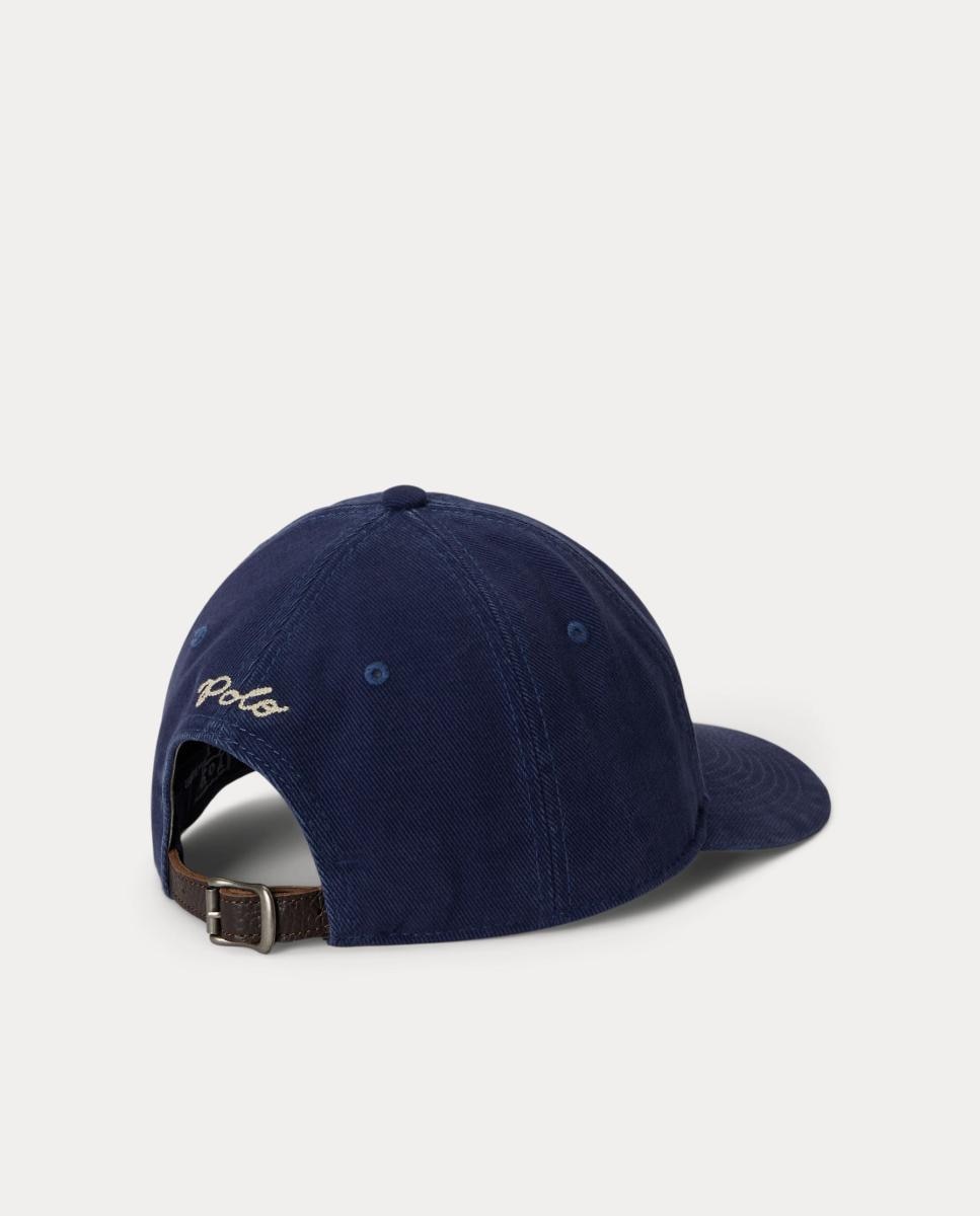Boné de Algodão com Logótipo Azul-marinho-2