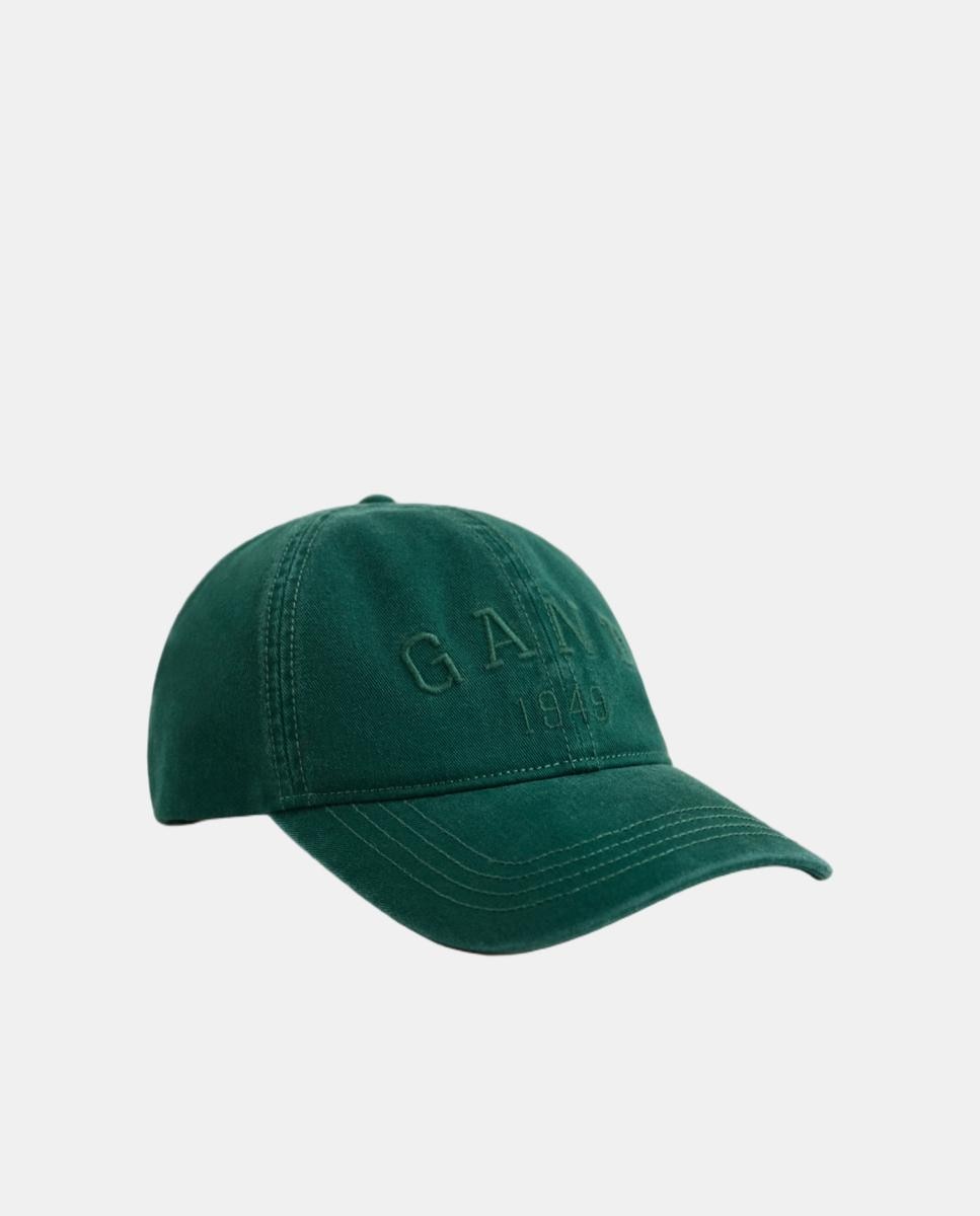 Imagen 0 de Gorra de baseball en algodón con logotipo bordado Verde oscuro