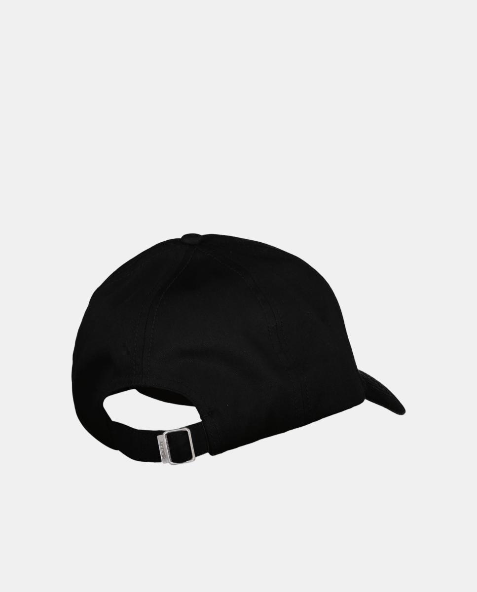 Boné de Basebol de Algodão com Logótipo Bordado Preto-2