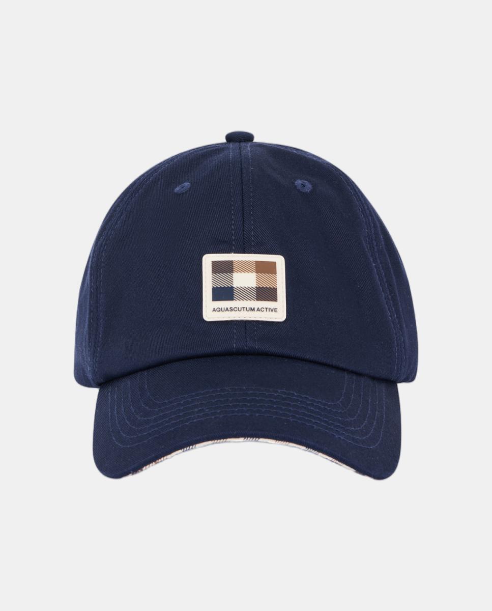 Imagen 3 de Gorra de baseball en algodón con logotipo - AQUASCUTUM - Azul marino Azul marino