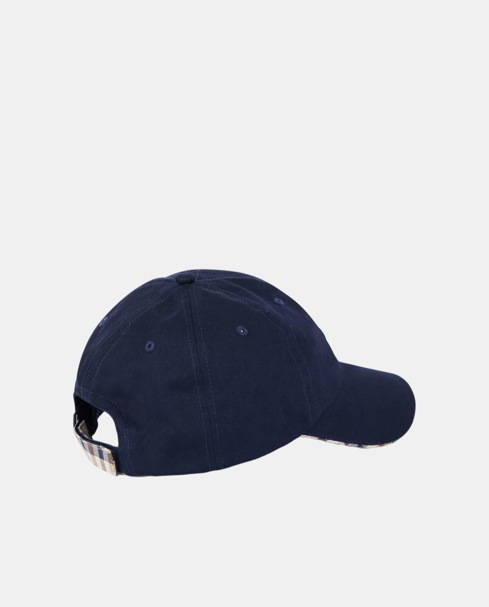 Boné de Basebol de Algodão com Logótipo Azul-marinho-4