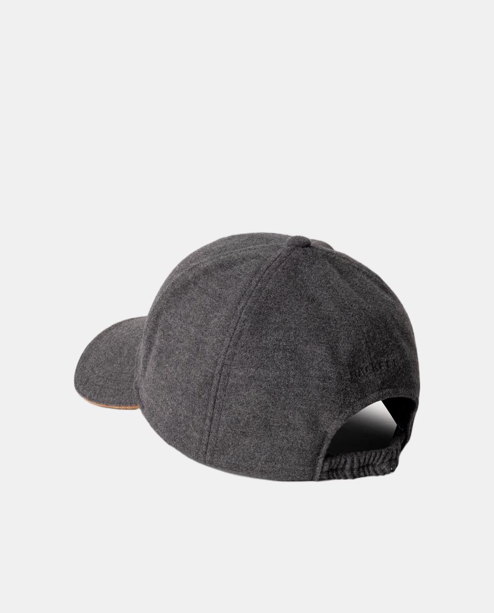 Boné de Flanela Suave com Detalhe de Logótipo Metálico. Cinzento-2