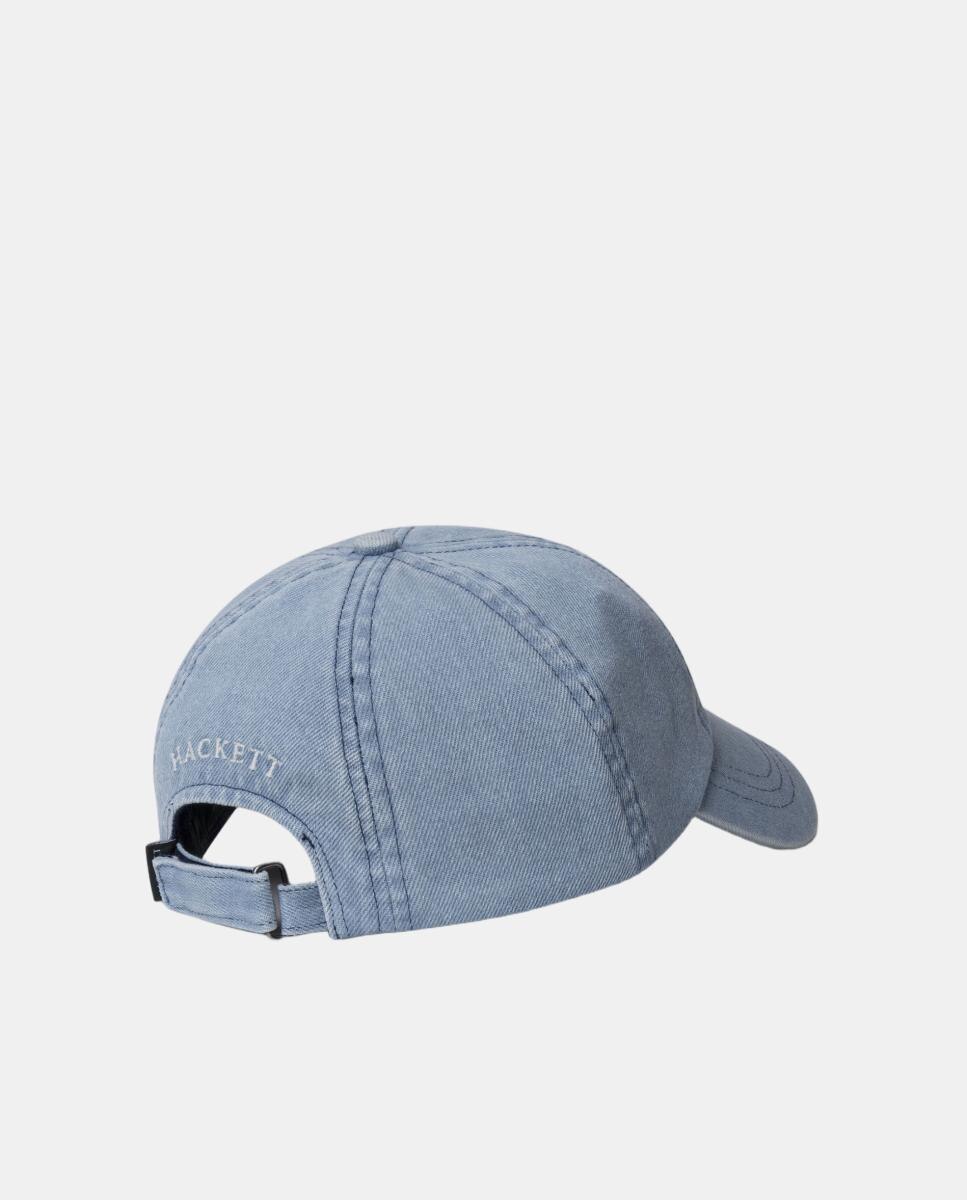 Gorra de hombre denim con logo bordado de Hackett Heritage. - Azul índigo Azul índigo-2