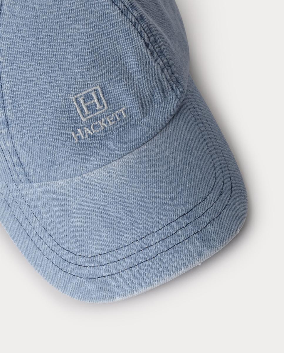 Gorra de hombre denim con logo bordado de Hackett Heritage. - Azul índigo Azul índigo-3